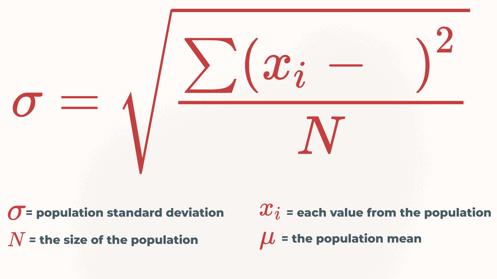 Standard Deviation Formla