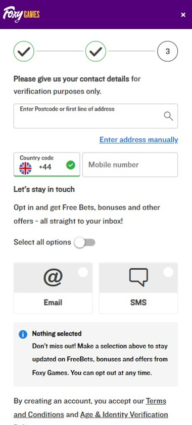 foxy-games-casino-registration-process-step-3