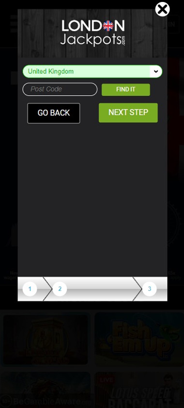 london-jackpots-casino-registration-process-step-2