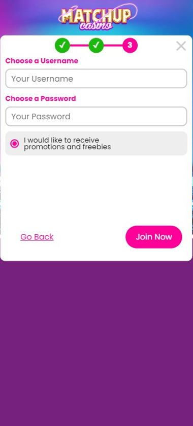 matchup-Casino-registration-process-step-3