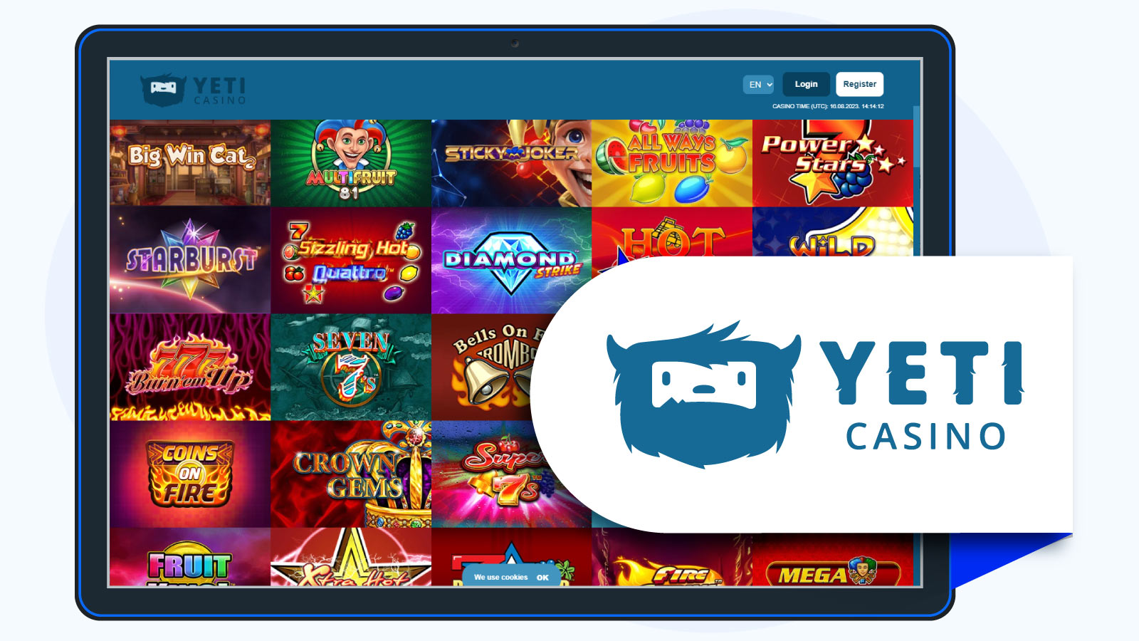 Yeti Casino slot games slection