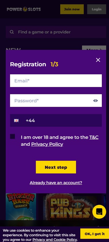 power-slots-casino-registration-process-step-1 power-slots-casino-registration-process-step-1